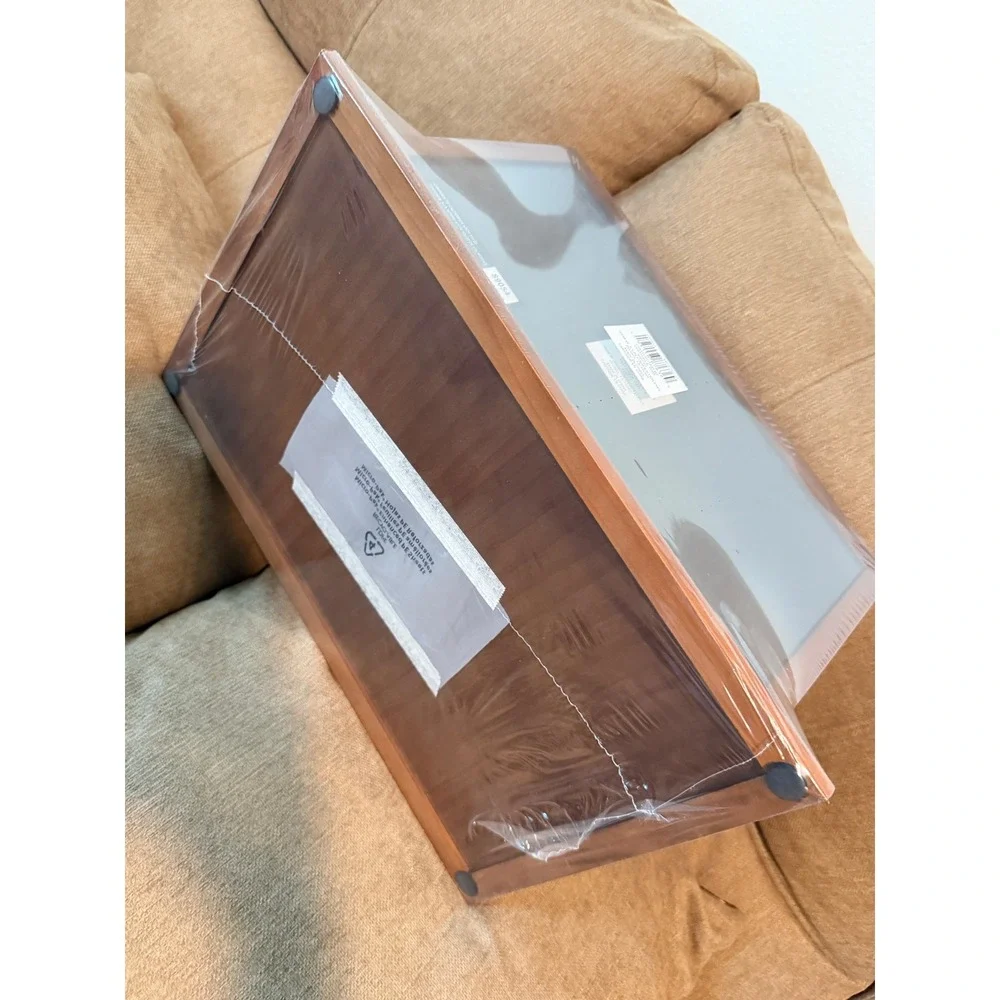 Studio Decor Football Display Case Mirrored Back Wood Frame 89054 New